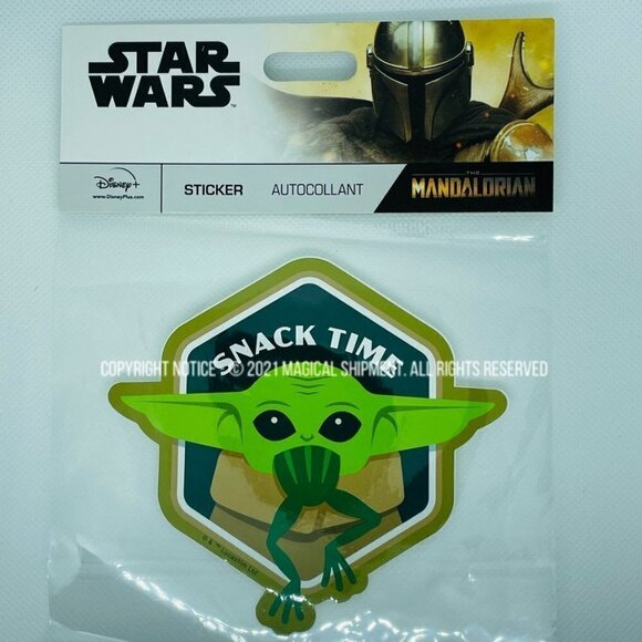 Disney Parks - Star Wars - Baby Yoda "Snack Time" - Autocollant Sticker - Picture 1 of 3